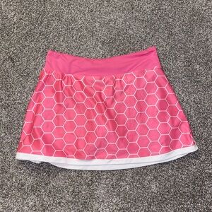 pink patterned Nike tennis skirt